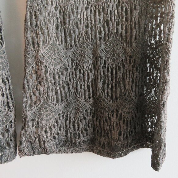 EBERJEY Free Spirit Margaux Crochet Ombre Ombre Cover Up Boho Flare Pant Sz S/M - Picture 4 of 14